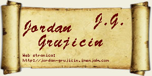 Jordan Grujičin vizit kartica